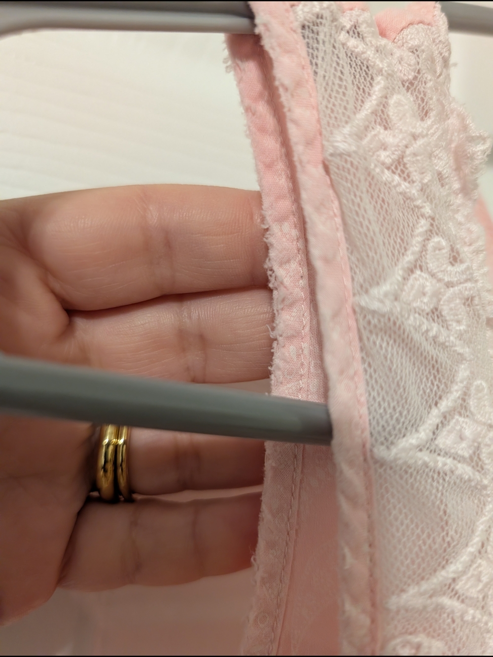 Classic Lace-Trim Nightgown - Pink - Picture 8 of 11